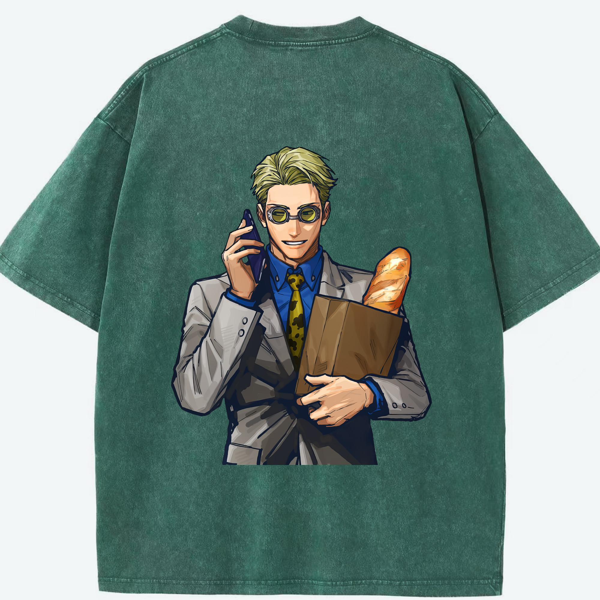 （画像用） 呪術廻戦 Jujutsu Kaisen 綿100% ヴィンテージ風 半袖Tシャツ（背面プリント）